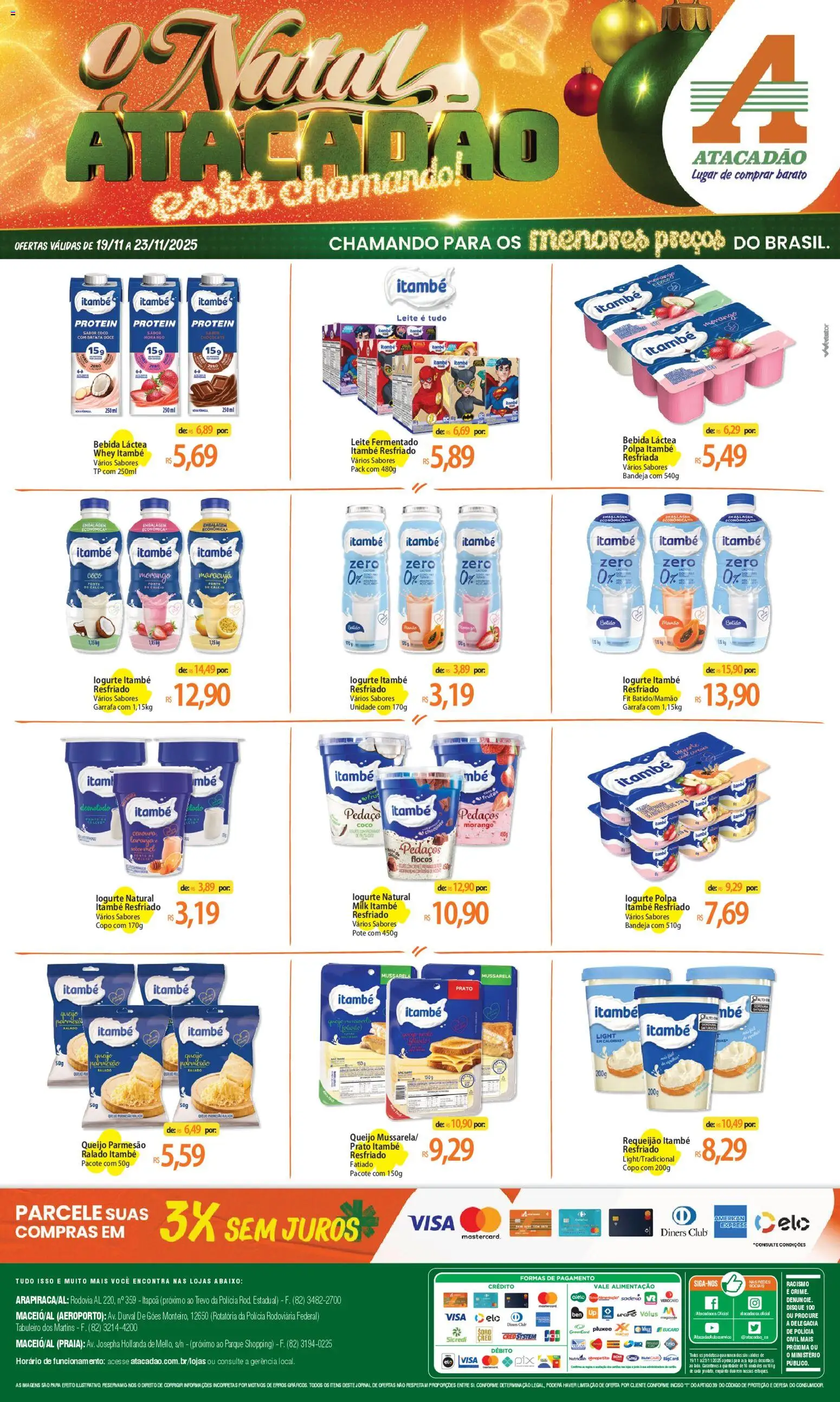 Pré-Visualização do folheto "Ofertas - AL" da loja Atacadão válido a partir de 19/11/2025