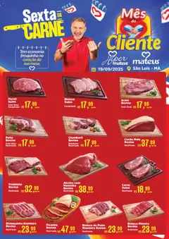 Pré-Visualização do folheto "Ofertas Sexta da Carne" da loja Mateus válido a partir de 19/09/2025