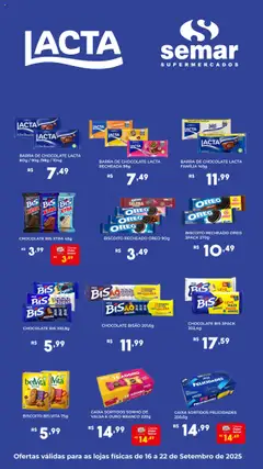 Pré-Visualização do folheto "Ofertas Lacta" da loja Semar Supermercado válido a partir de 16/09/2025