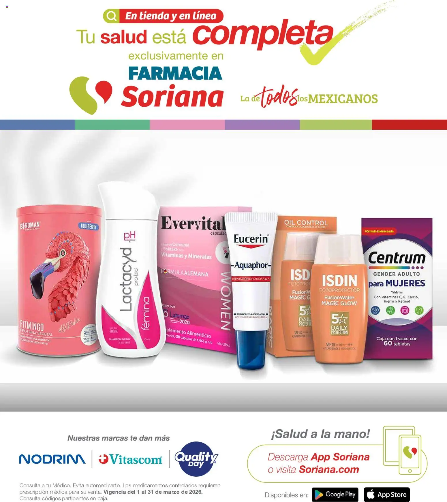 Vista previa las ofertas de la tienda Soriana - Folleto Farmacia Soriana Marzo Mercado Nacional desde el 01/03/2026 