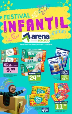 Pré-Visualização do folheto "Arena Atacado ofertas Festival Infantil" da loja Arena Atacado válido a partir de 11/03/2026