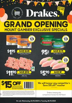 Preview of catalogue Mount Gambier SA from shop Drakes valid 22/10/2025