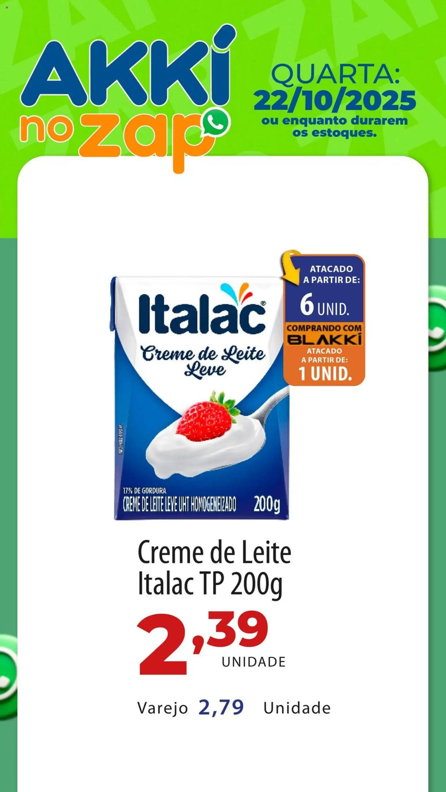 Akki Atacadista folheto "Ofertas do Dia" válido a partir de 22/10/2025 - número de página 1