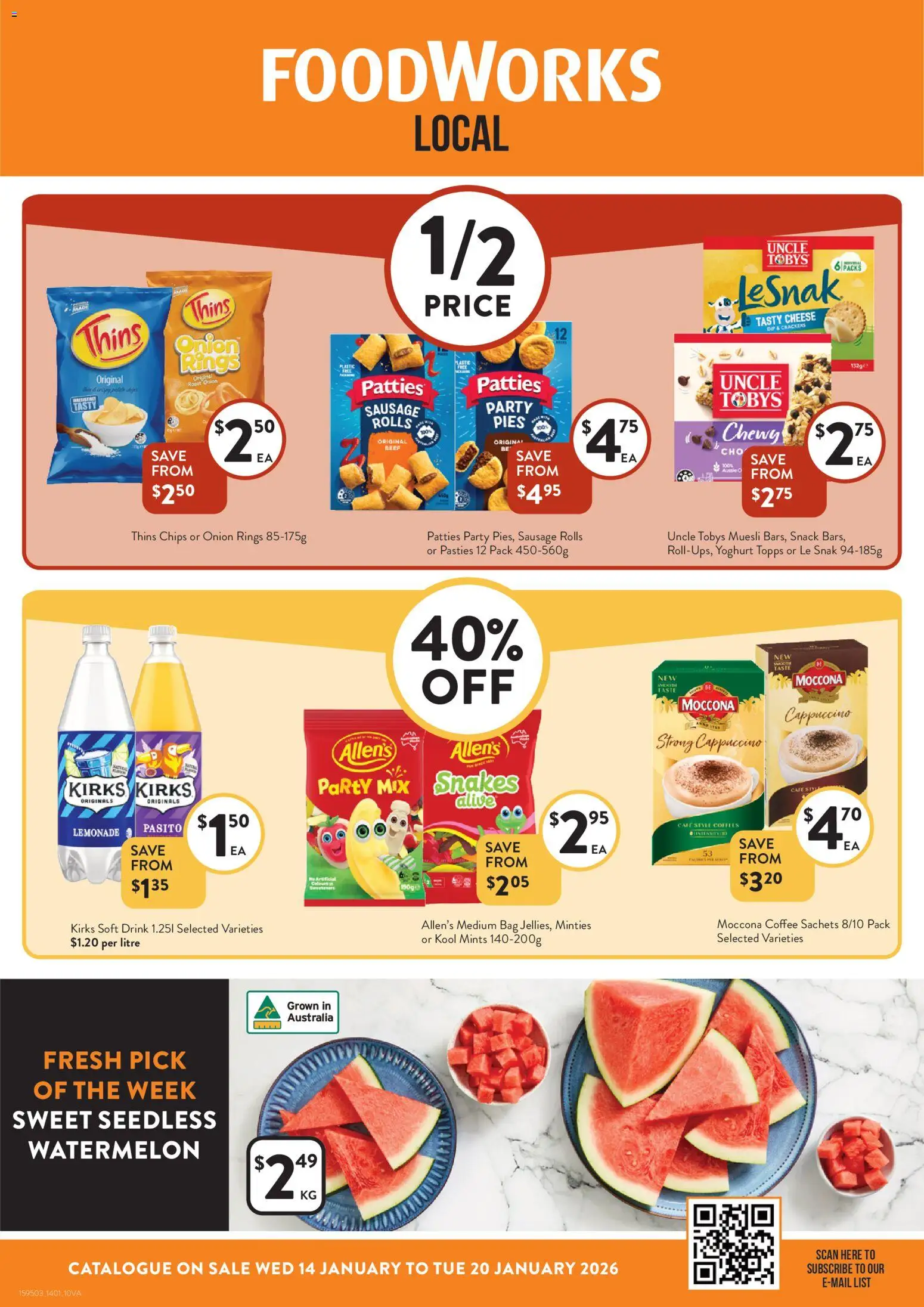 Preview of catalogue Catalogue VIC from shop Foodworks valid 14/01/2026