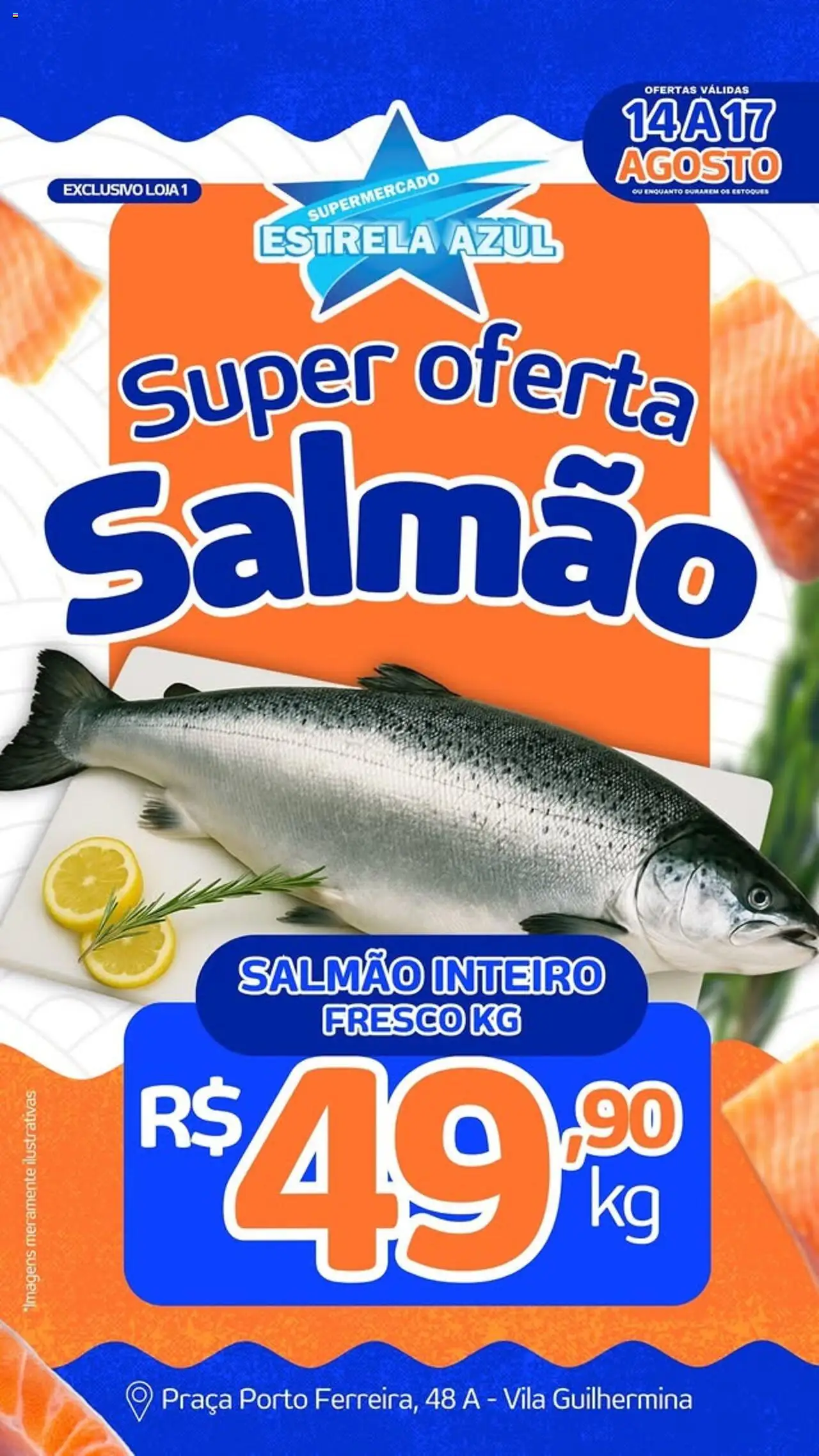 Estrela Azul folheto "Ofertas Salmao" válido a partir de 14/08/2025 - número de página 1