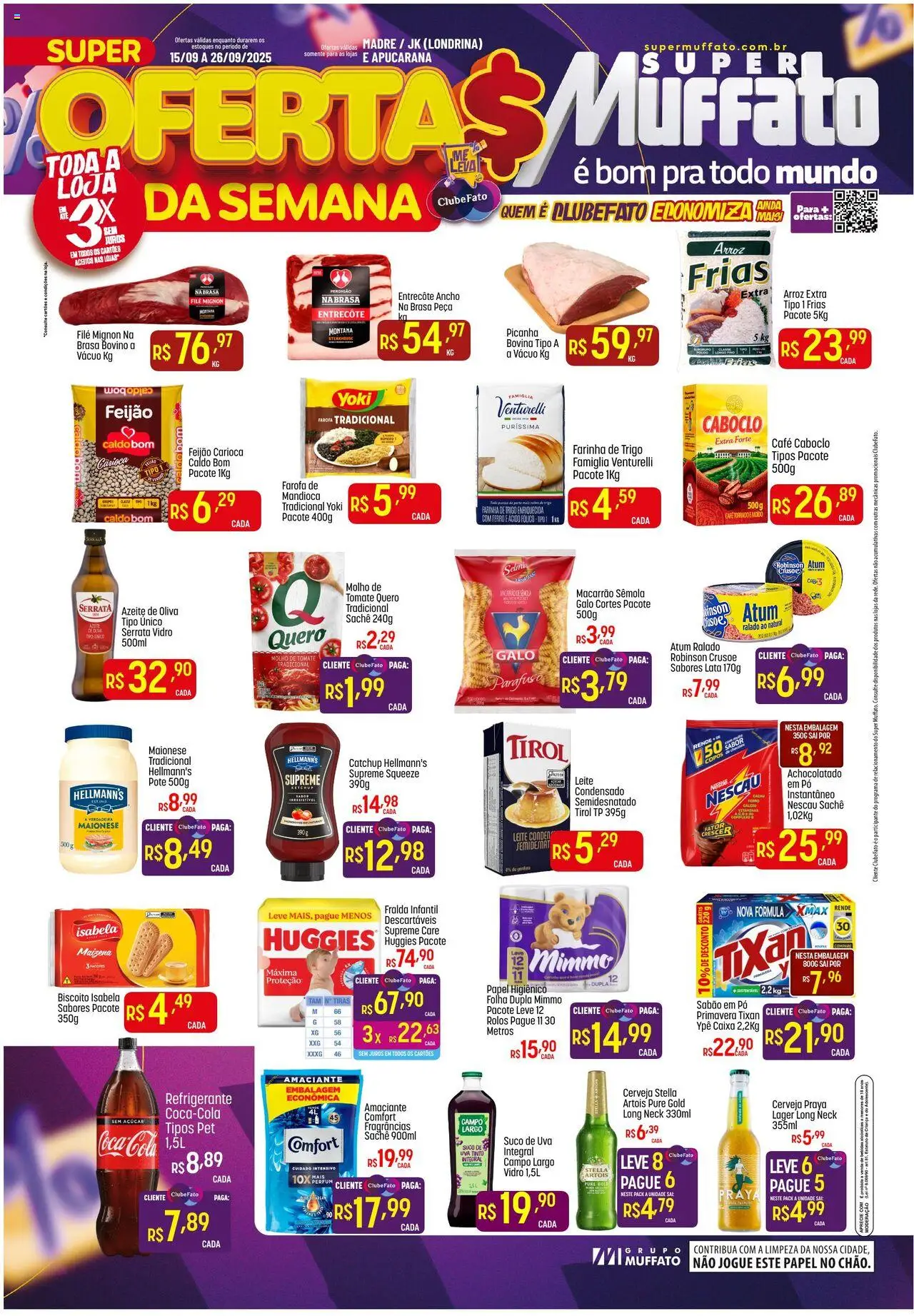 Super Muffato folheto "Ofertas da semana" válido a partir de 15/09/2025 - número de página 1