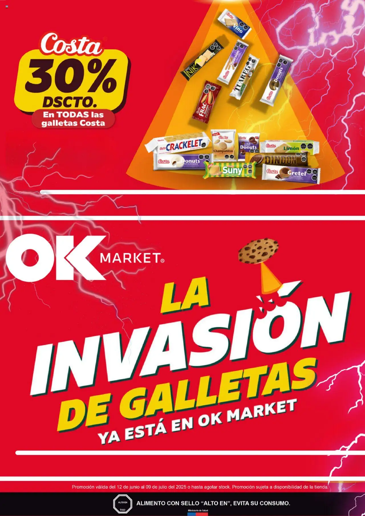 OK Market Ofertas > válido desde 11.06.2025 > número de página 1 - Limón, Vino, Galletas