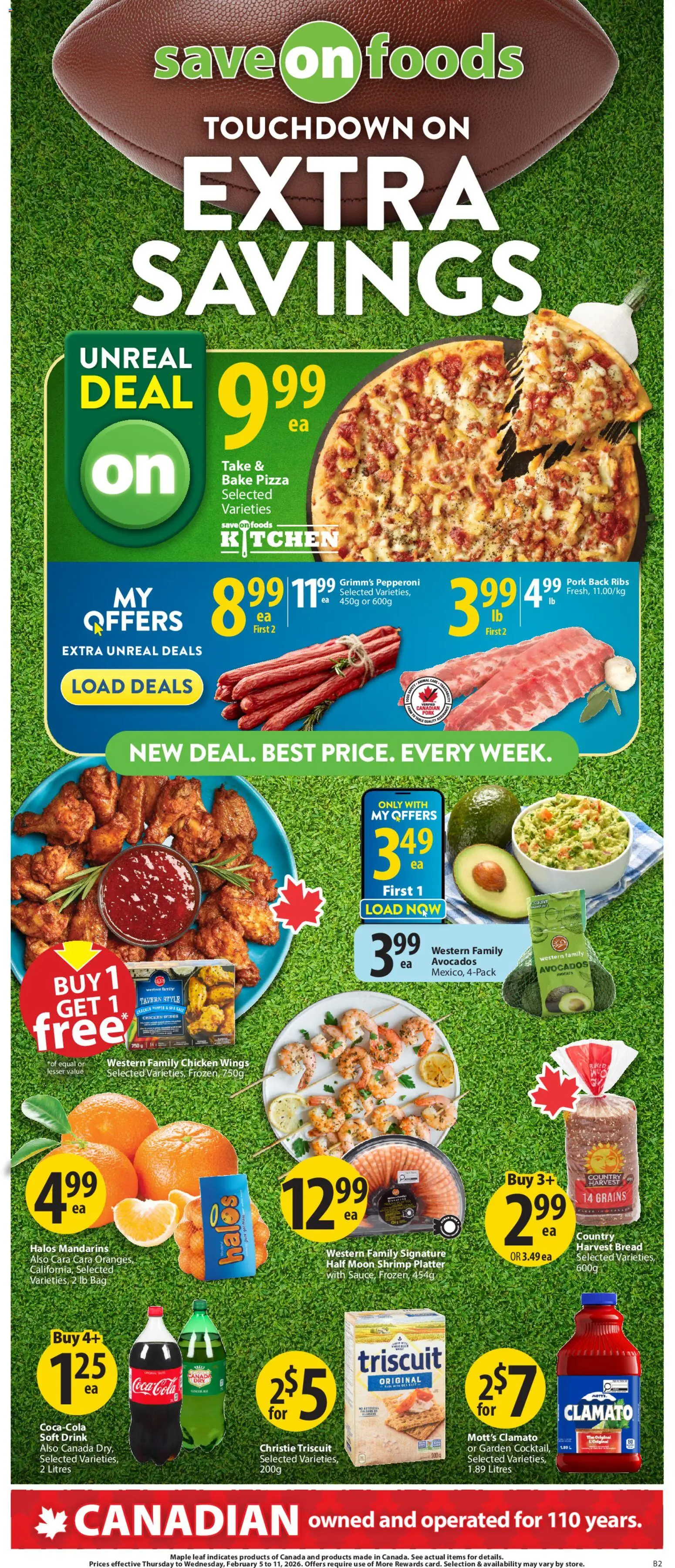 Preview of leaflet Weekly flyer / circulaire from shop Save on foods is valid from Feb 05, 2026