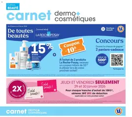 Un aperçu du dépliant Carnet Beauté du magasin Uniprix est valide à partir 29 janv. 2026