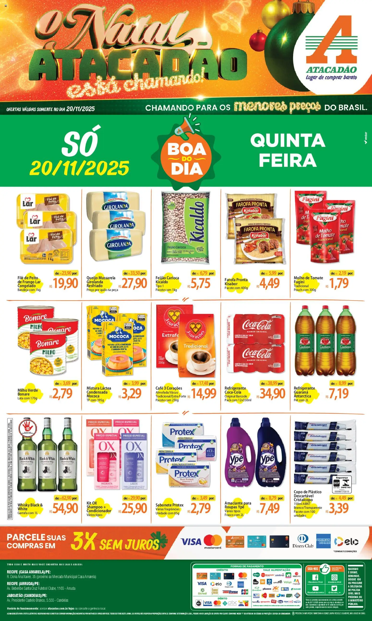 Pré-Visualização do folheto "Ofertas - PE" da loja Atacadão válido a partir de 20/11/2025