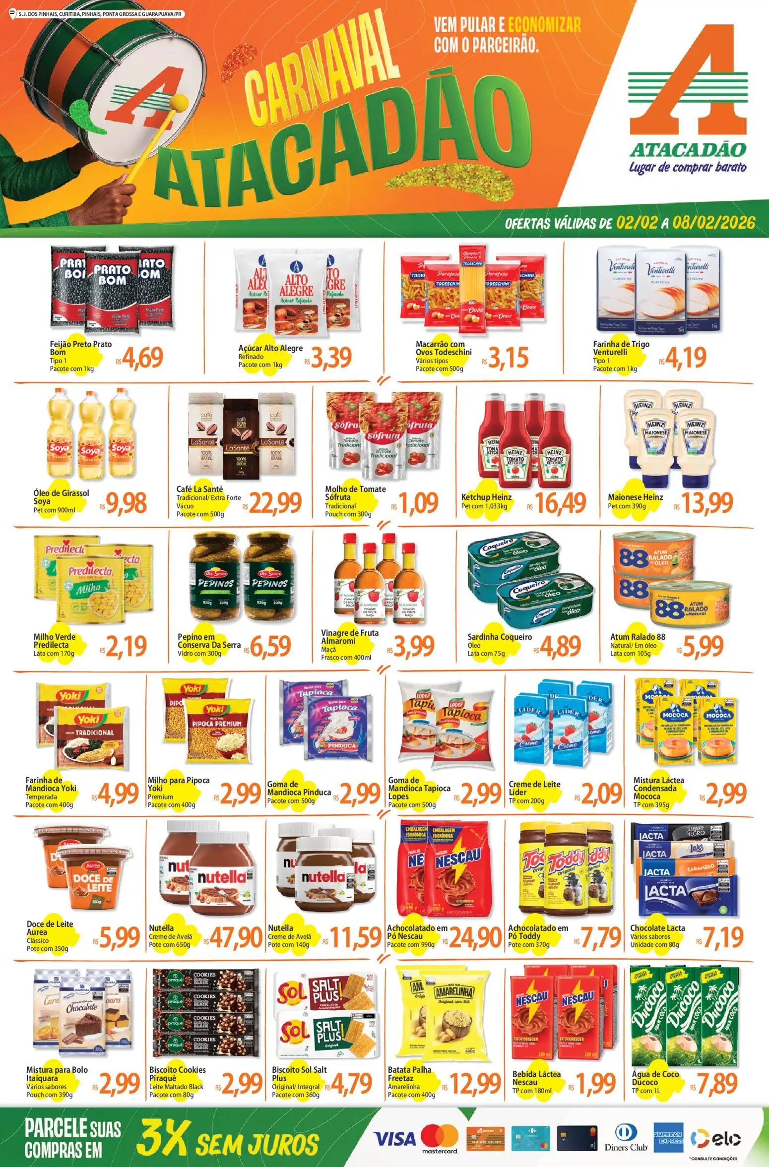 Pré-Visualização do folheto "Ofertas - PR" da loja Atacadão válido a partir de 02/02/2026