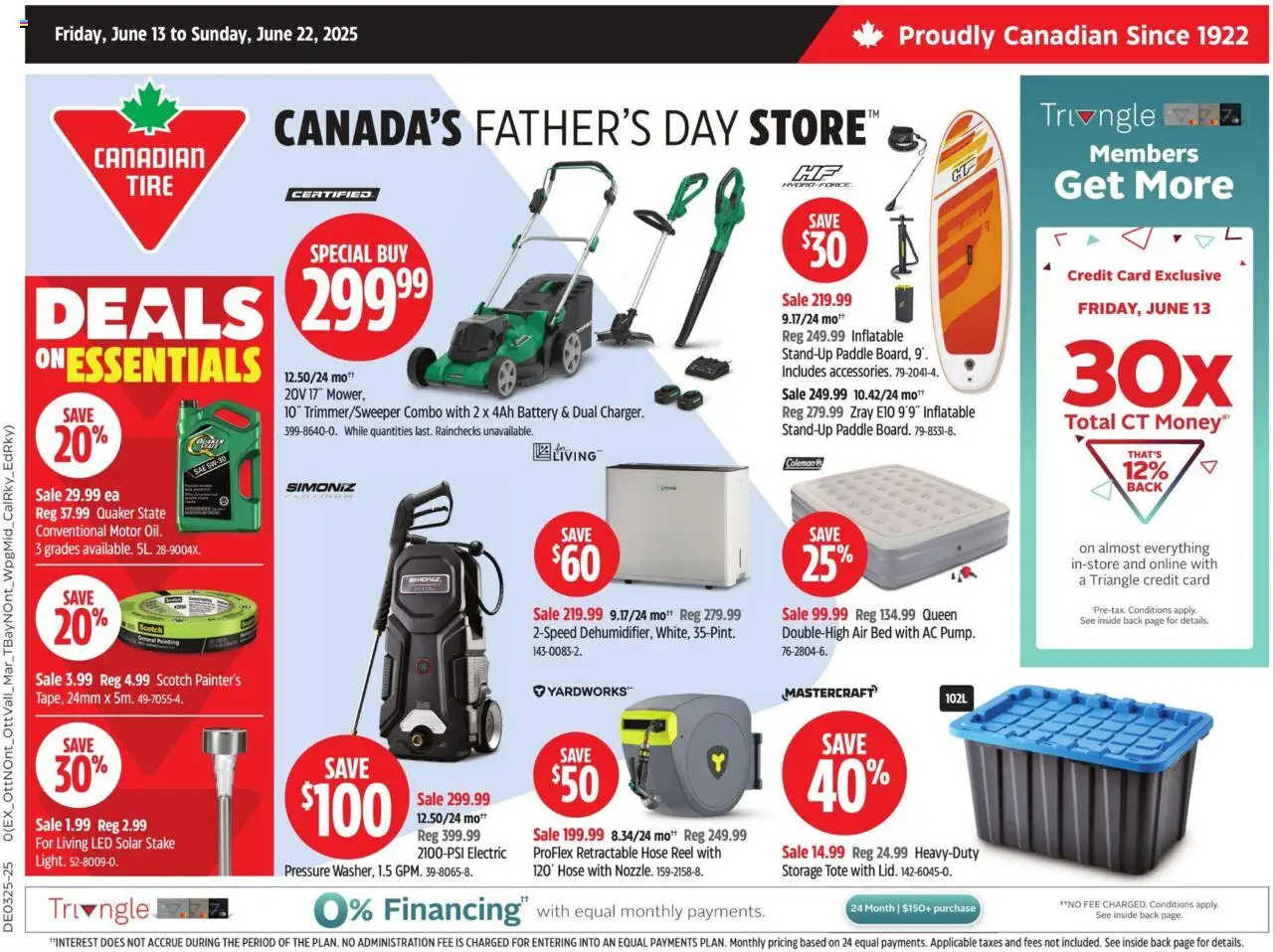 Canadian Tire flyer valid from Jun 13, 2025 - page number 1