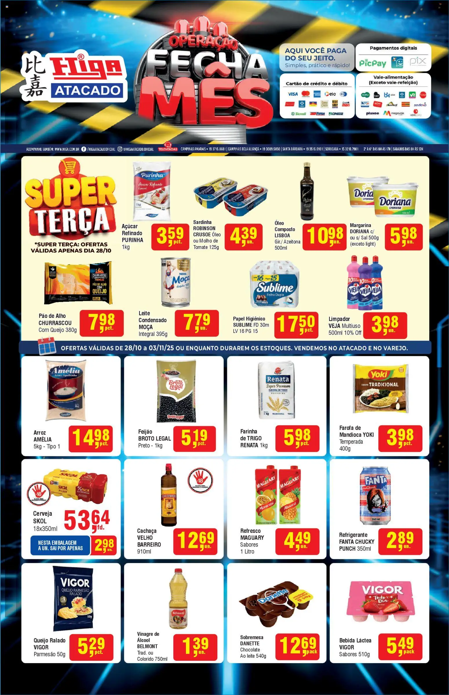 Pré-Visualização do folheto "Ofertas da semana" da loja Higa Atacado válido a partir de 28/10/2025