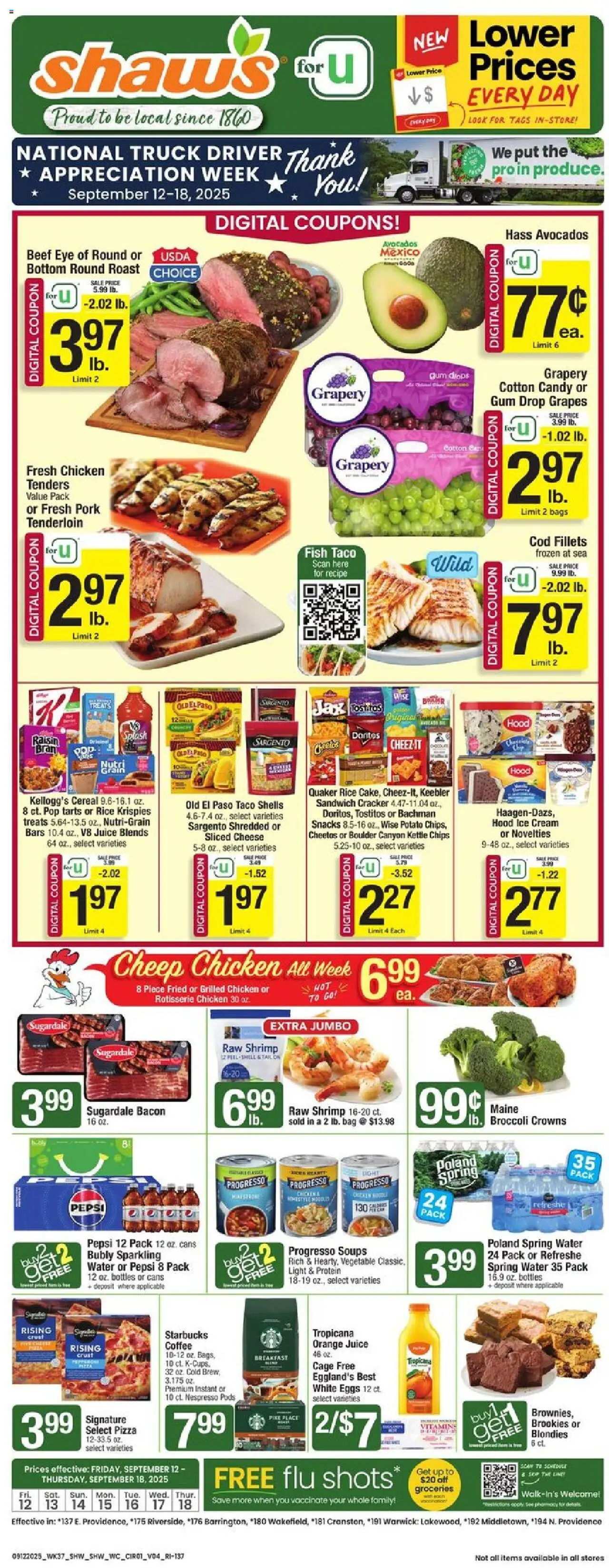 Shaw's Weekly Ad - RI from 09/12/2025 - Flyer - Page number 1