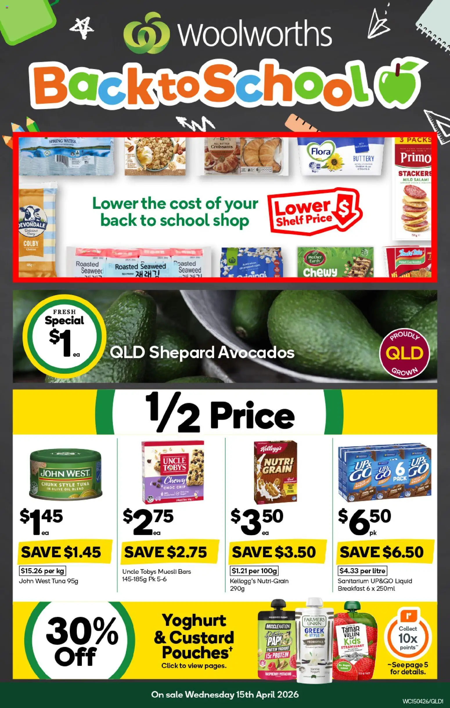 Preview of catalogue Woolworths catalogue QLD from shop Woolworths valid 15/04/2026