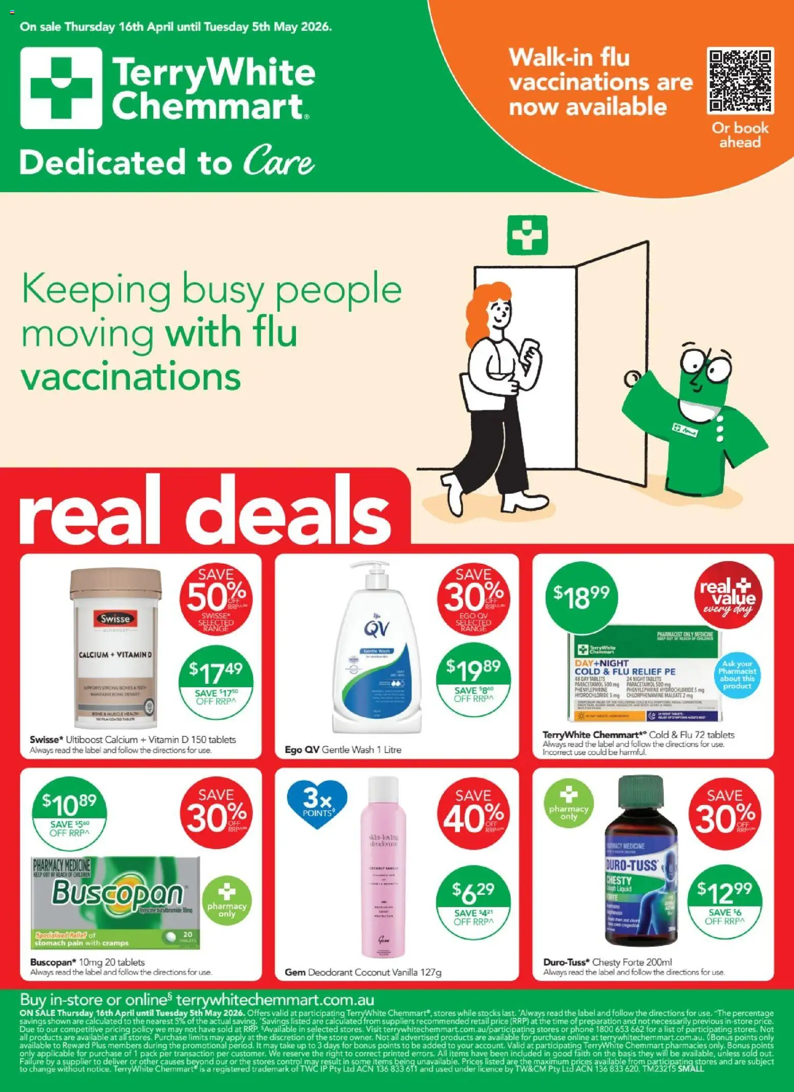 Preview of catalogue Terry White catalogue Alstonville from shop Terry White valid 16/04/2026 - Gem, Deodorant, Phone, Coconut, Vanilla, Tablets, Vitamin