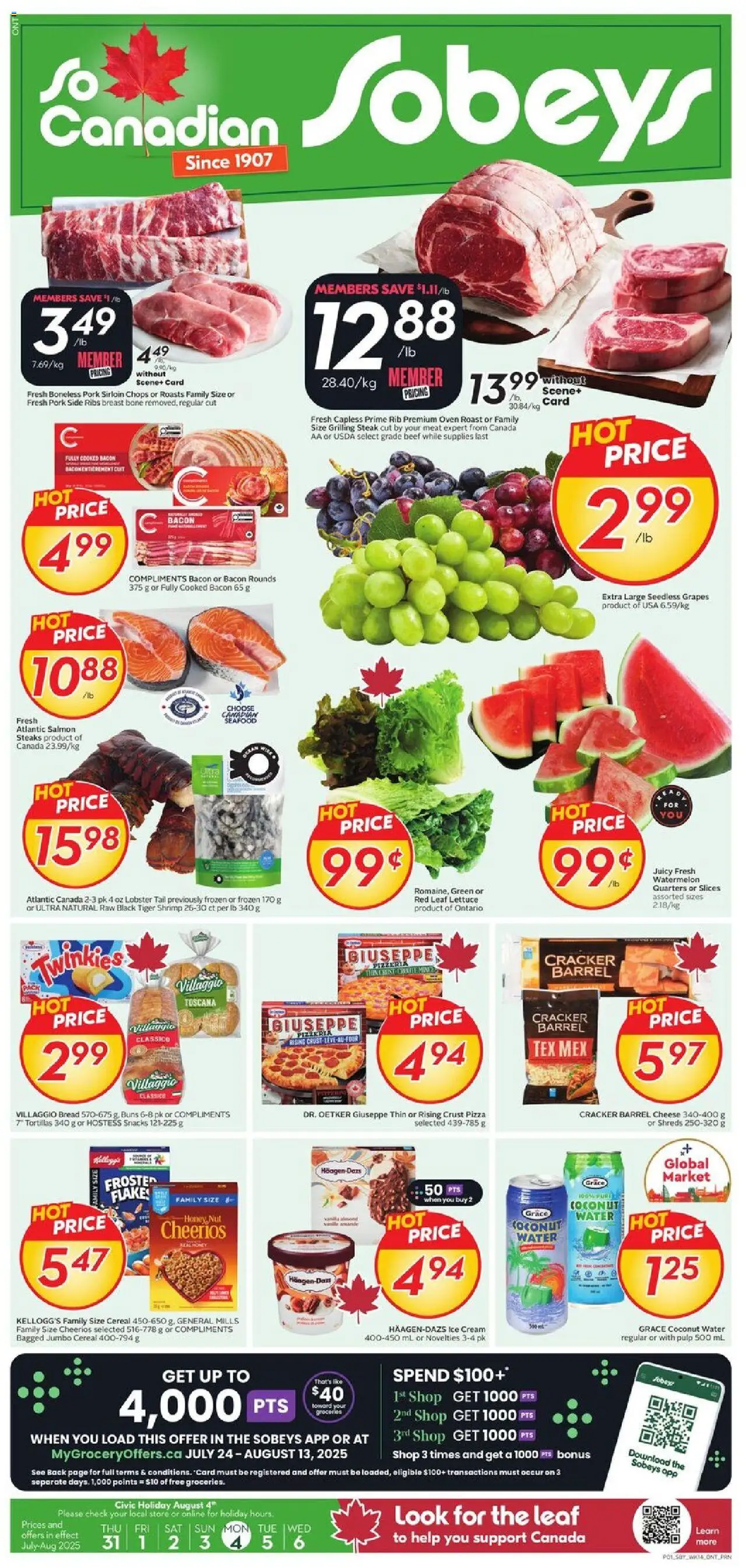 Sobeys flyer valid from Jul 31, 2025 - page number 1
