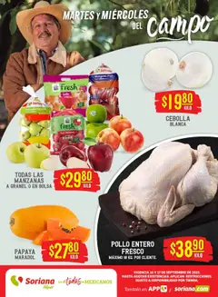 Vista previa las ofertas de la tienda Soriana - Martes y Miércoles del Campo Híper: BCS, Son y Sin desde el 16/09/2025 