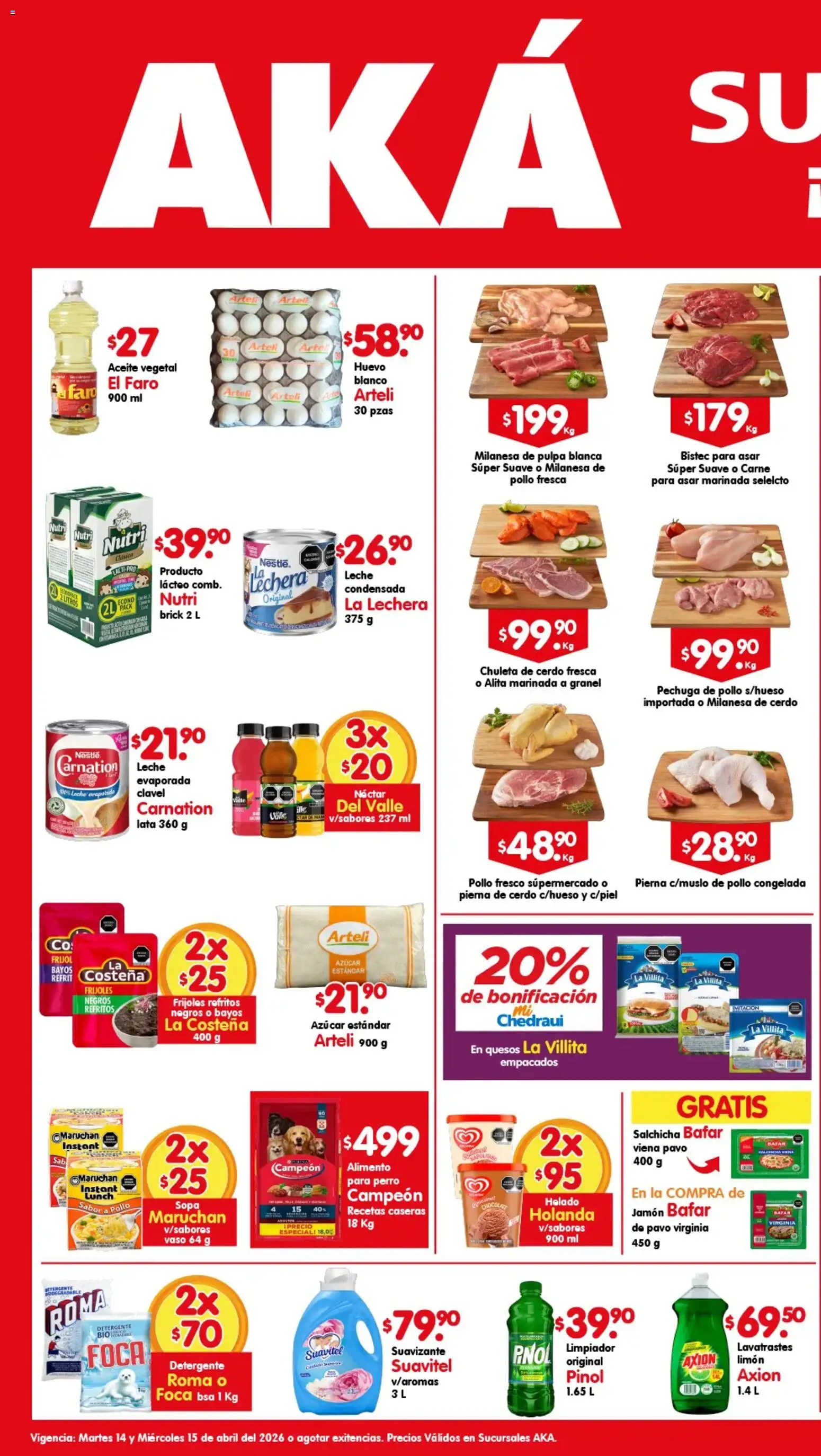 Vista previa las ofertas de la tienda Arteli - Arteli folleto Aká Super Bodega desde el 14/04/2026 