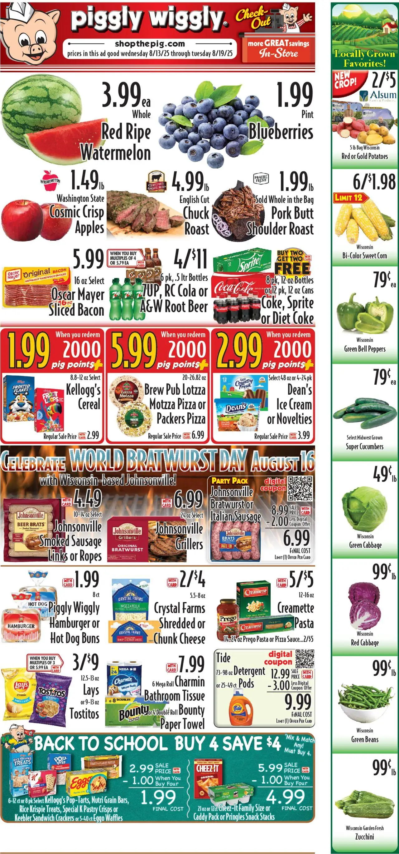 Piggly Wiggly Weekly Ad from 08/13/2025 - Flyer - Page number 1
