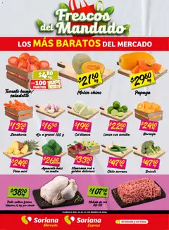 Vista previa las ofertas de la tienda Soriana - Frescos del Mandado Mercado: Tamaulipas desde el 20/01/2026 