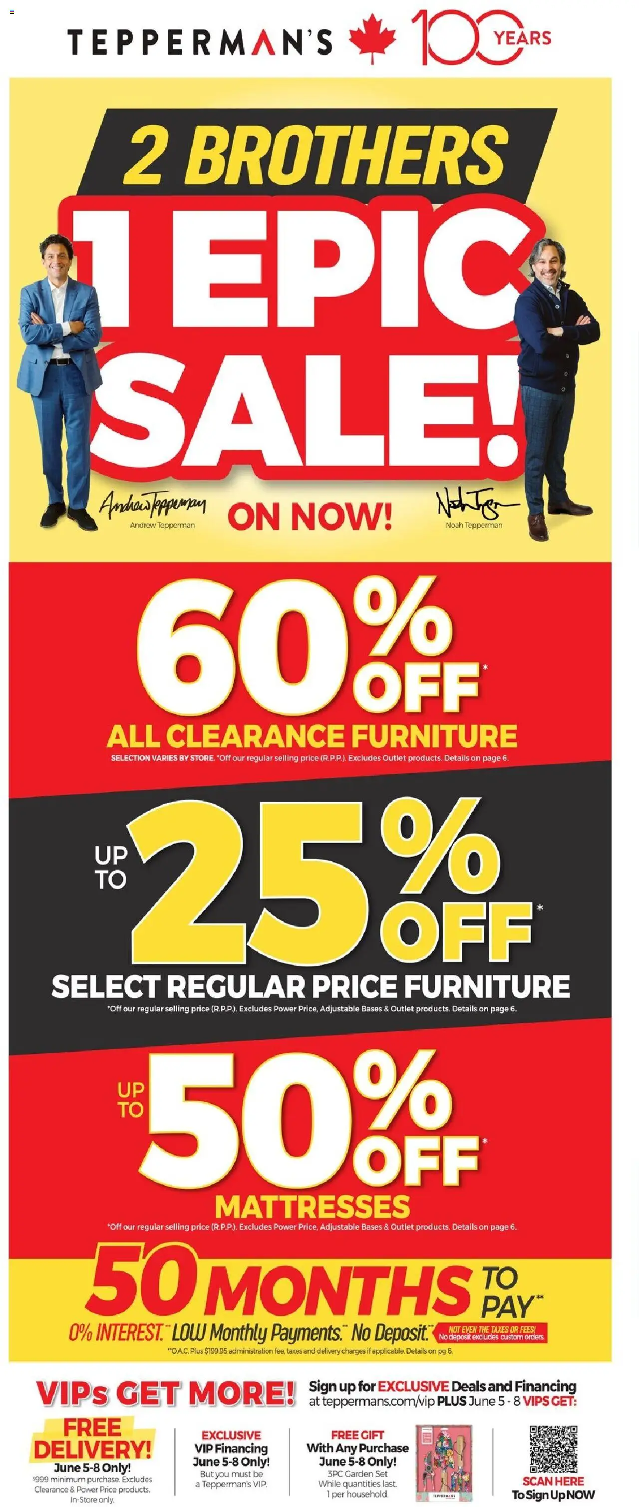 Tepperman's flyer valid from Jun 06, 2025 - page number 1 - Mattresses, Garden set