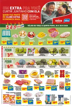 Pré-Visualização do folheto "Extra ofertas de Mercado Terça e Quinta" da loja Extra válido a partir de 28/04/2026