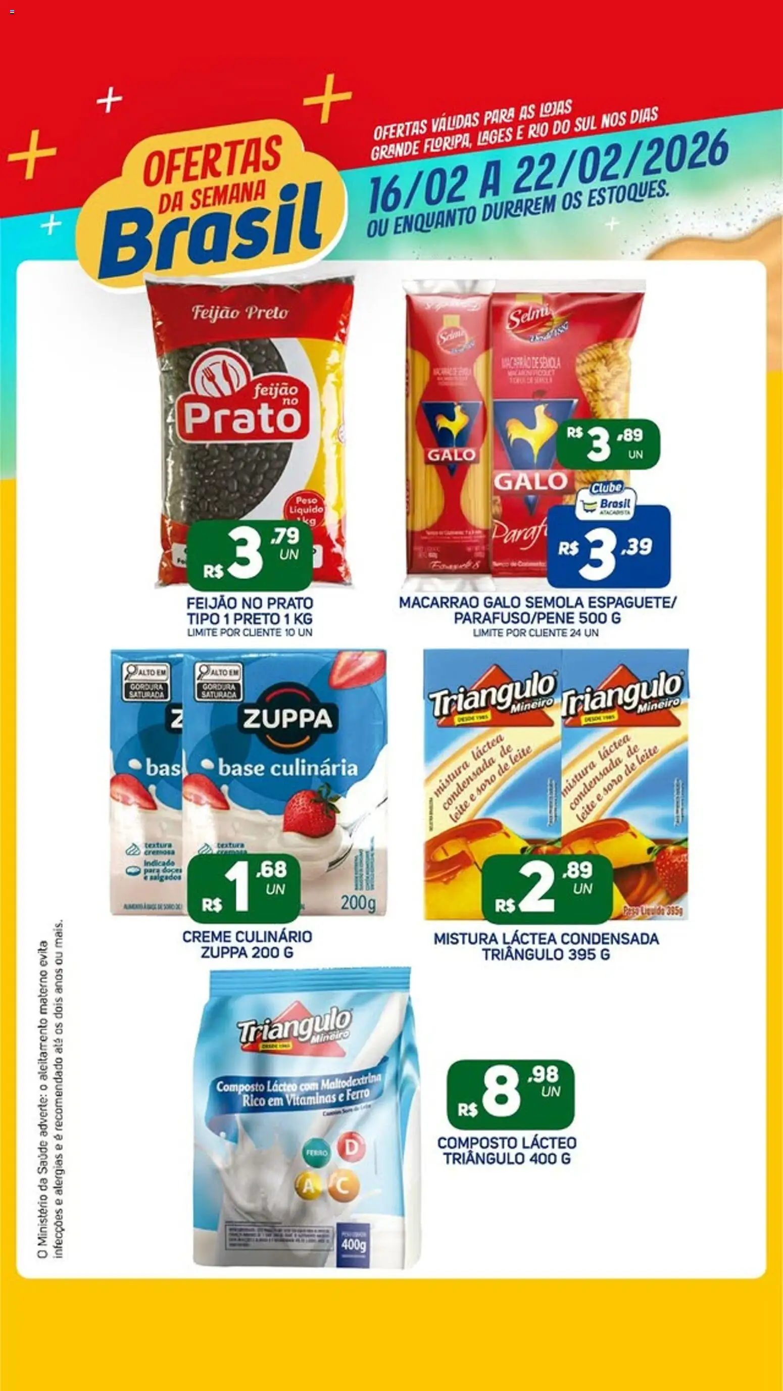 Pré-Visualização do folheto "Ofertas da semana" da loja Brasil Atacadista válido a partir de 16/02/2026