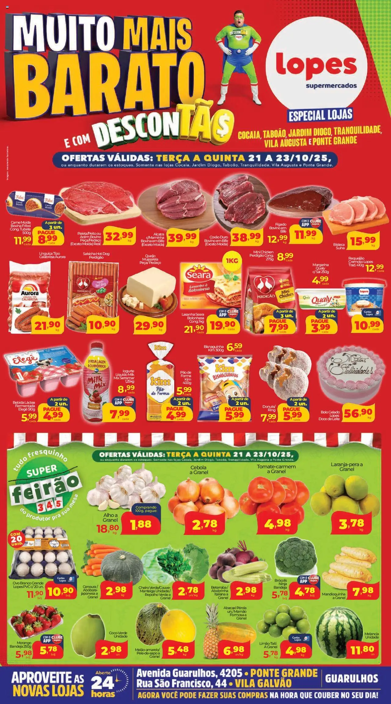 Lopes Supermercados folheto "Ofertas Muito Mais Barato" válido a partir de 21/10/2025 - número de página 1