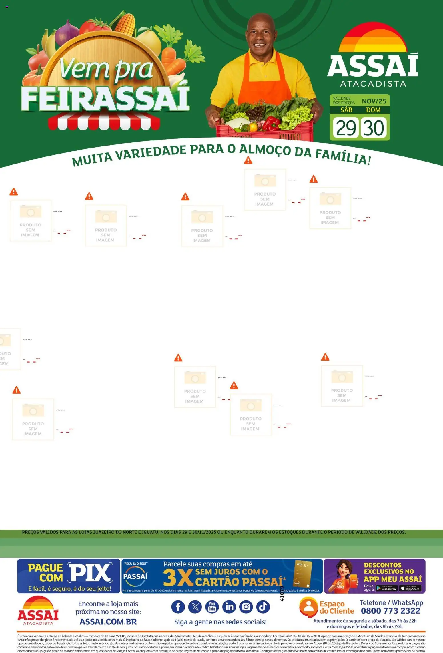 Pré-Visualização do folheto "Encarte - CE" da loja Assaí Atacadista válido a partir de 13/12/2025 - Telefone, Bebidas, Pneus, Base, Bebida, Alimentos
