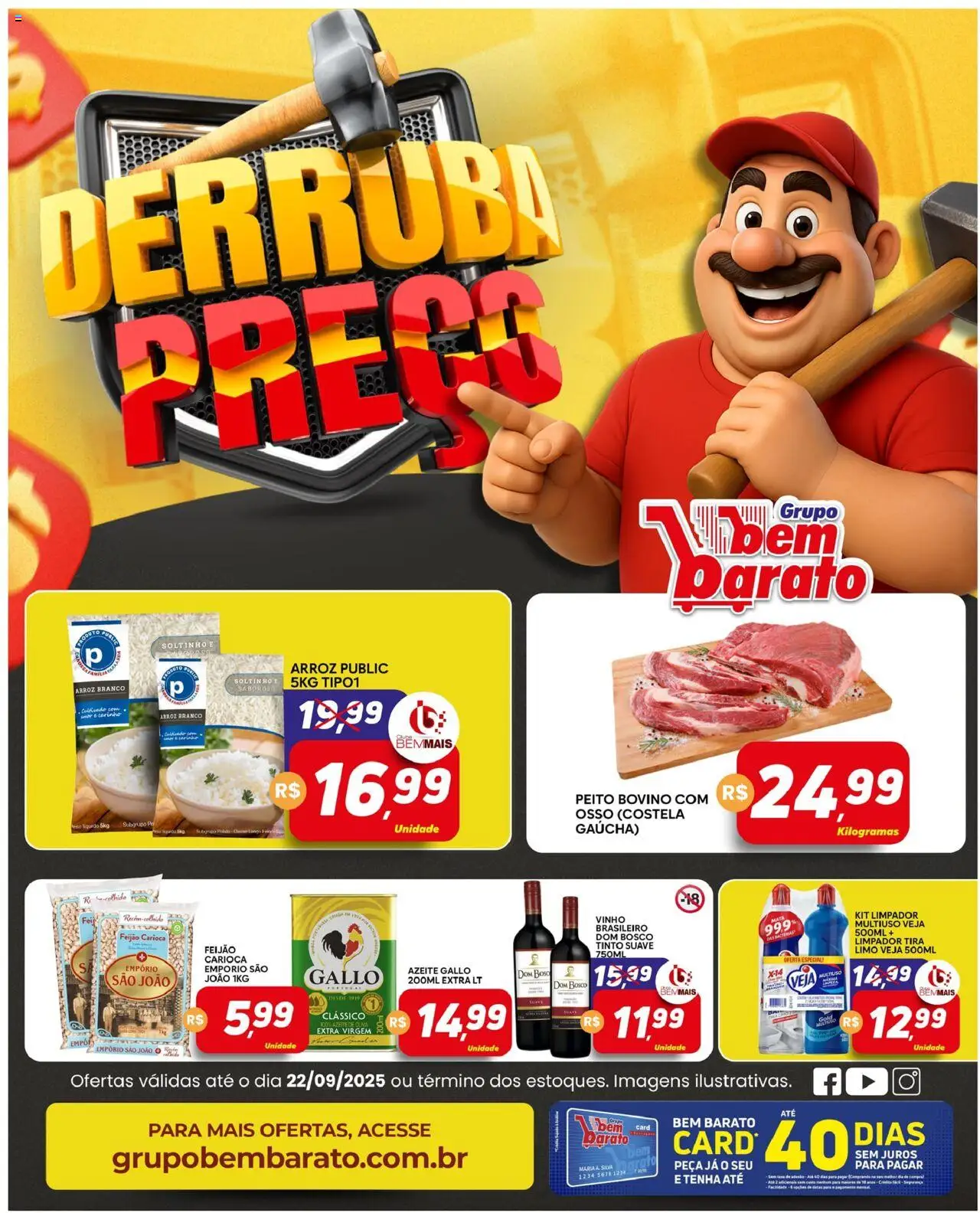 Supermercado Bem Barato folheto "Ofertas da semana" válido a partir de 16/09/2025 - número de página 1