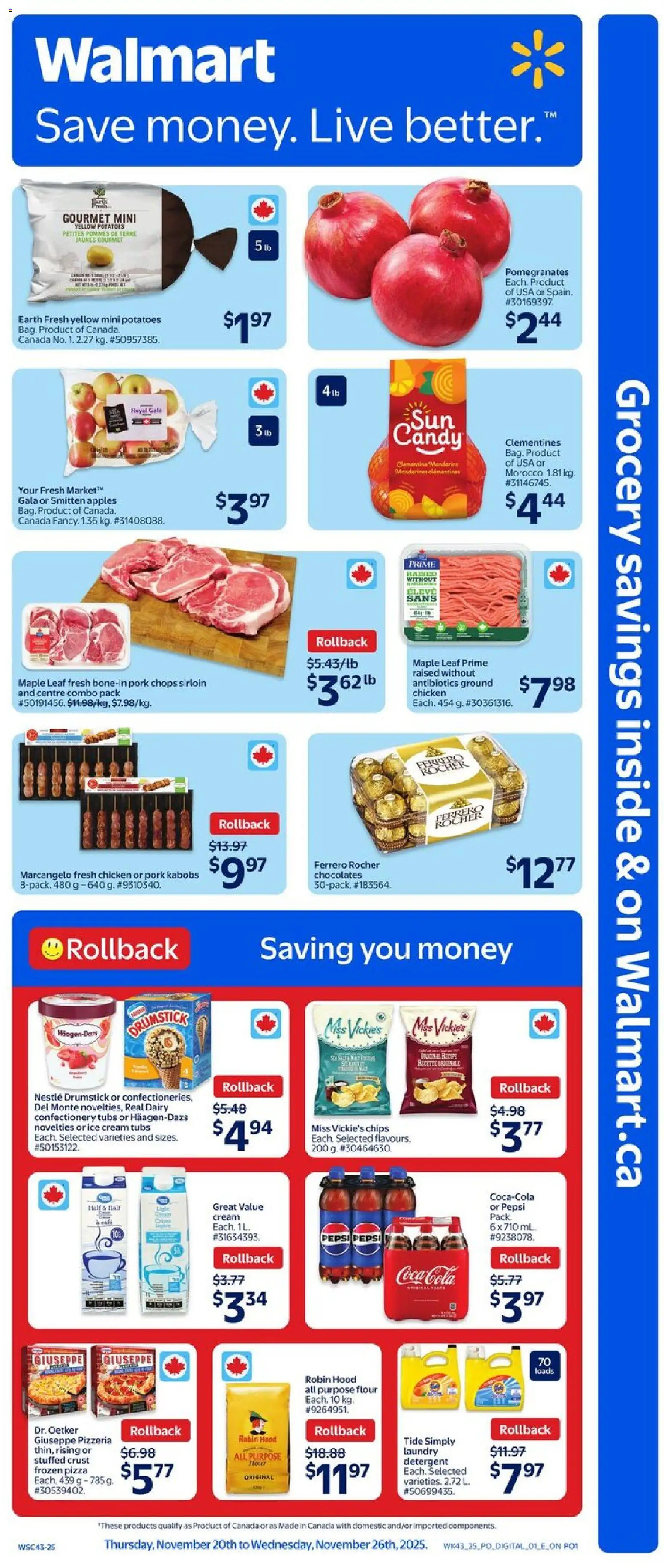 Preview of leaflet Weekly Flyer from shop Walmart is valid from Nov 20, 2025