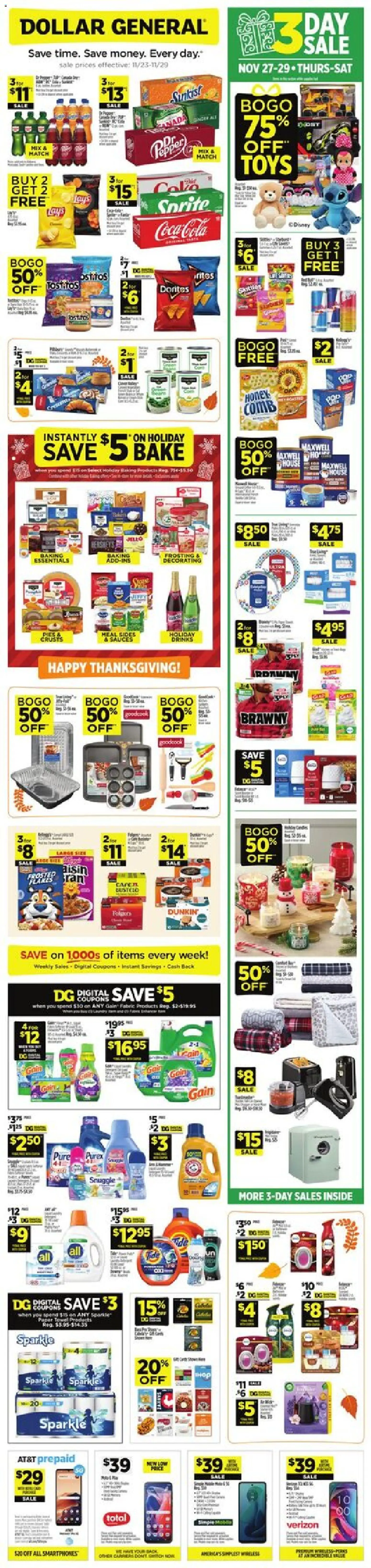 Ad Preview of Dollar General Weekly Ad from 11/23/2025