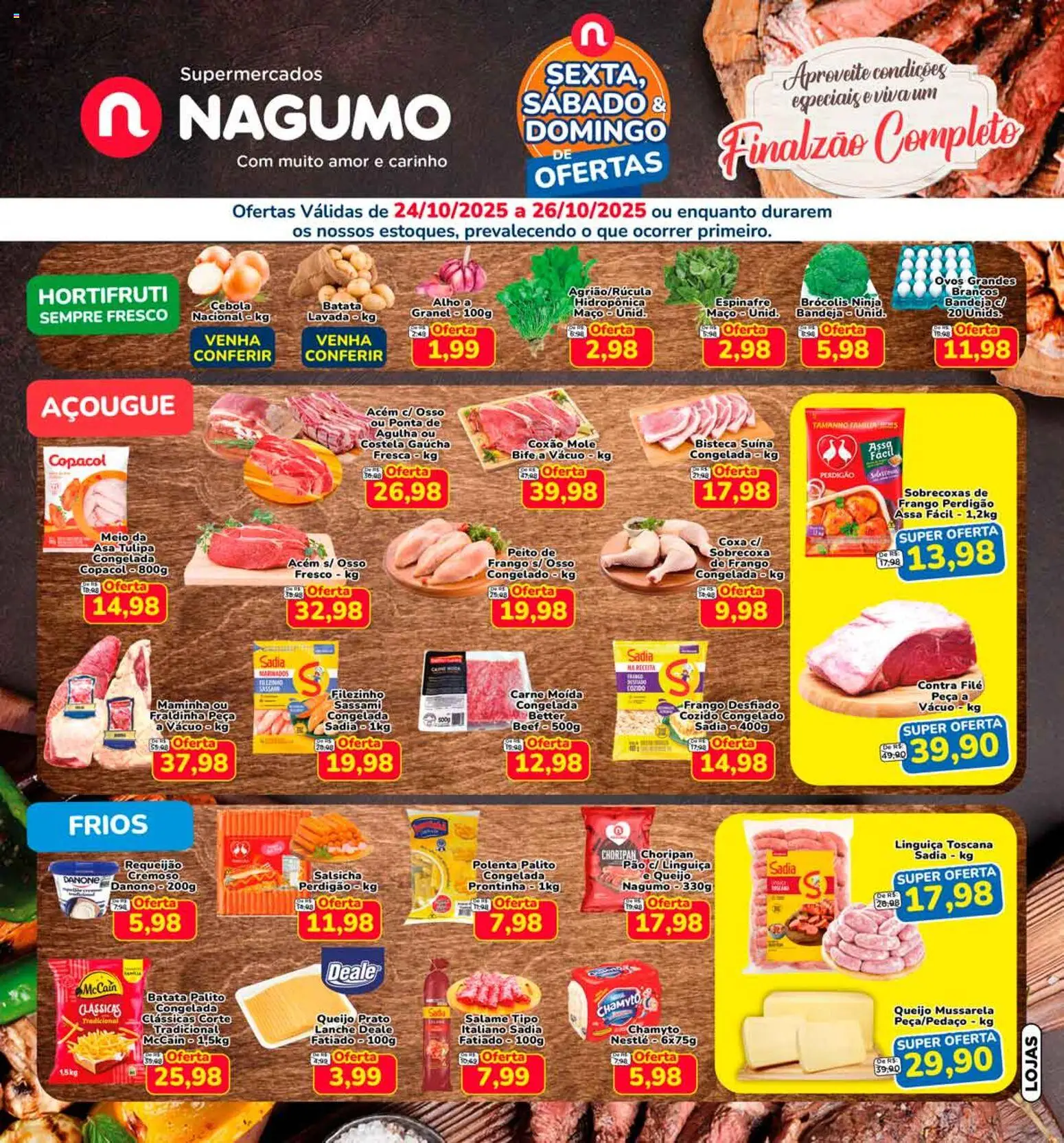 Nagumo folheto "Ofertas Finalzão de Semana" válido a partir de 24/10/2025 - número de página 1