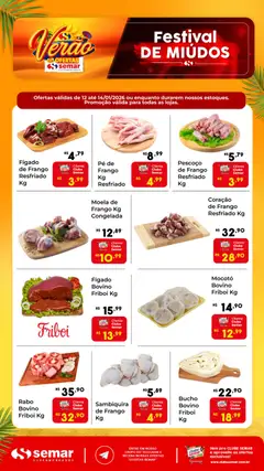 Pré-Visualização do folheto "Ofertas Festival de Miúdos" da loja Semar Supermercado válido a partir de 12/01/2026