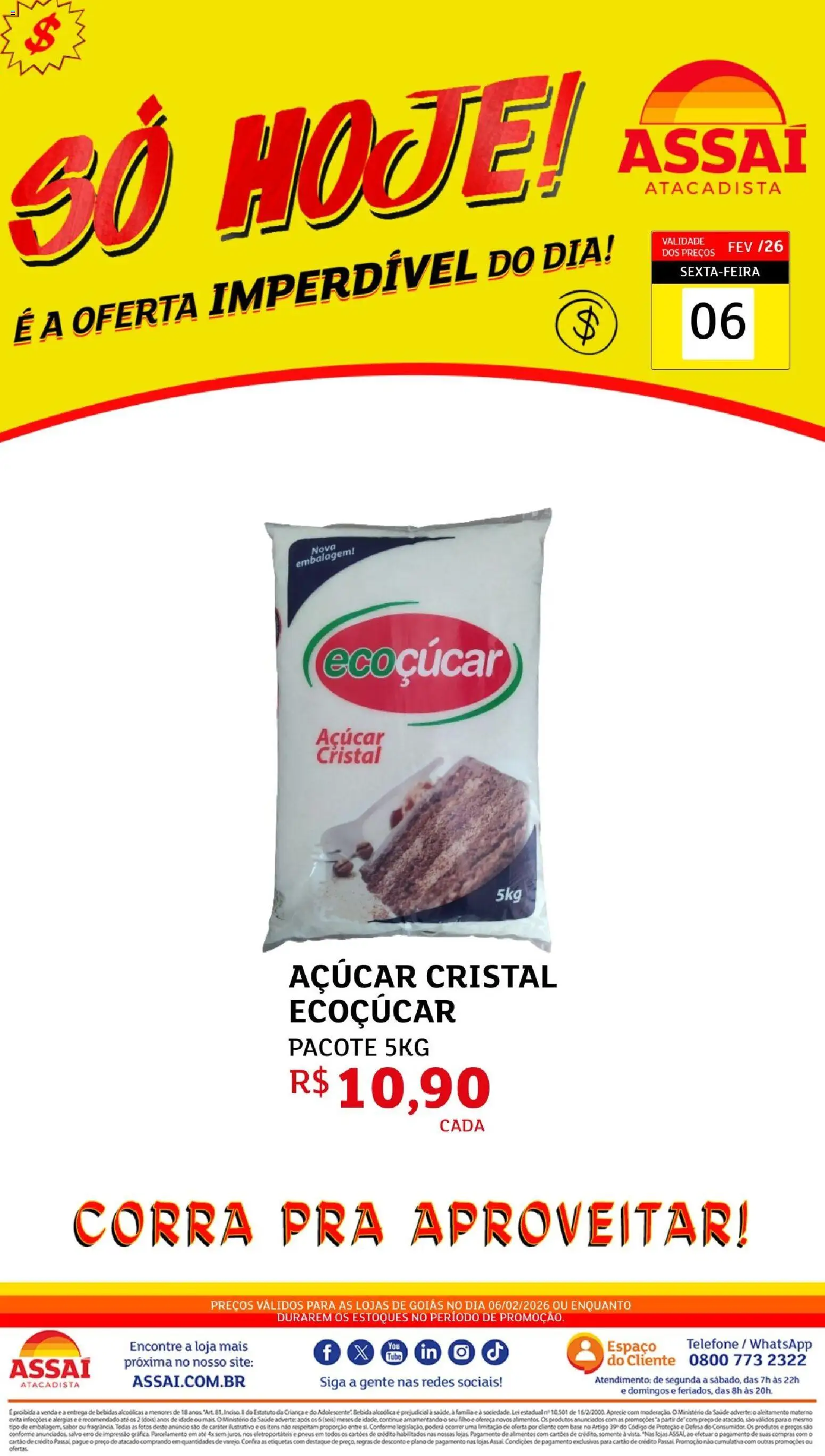 Pré-Visualização do folheto "Encarte - GO" da loja Assaí Atacadista válido a partir de 06/02/2026