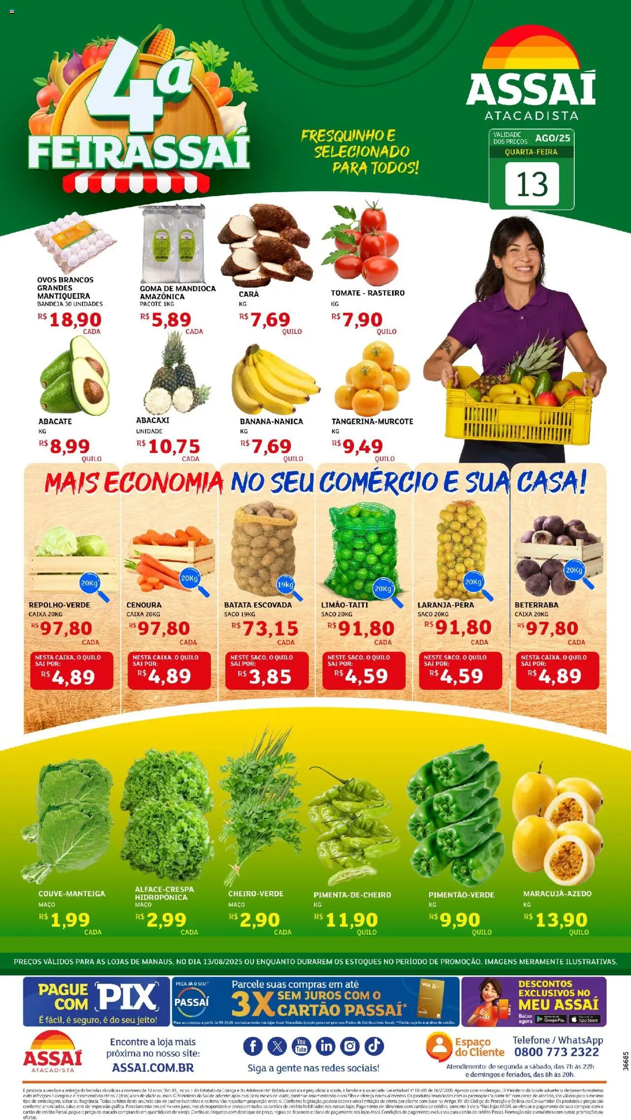 Assaí Atacadista folheto "Encarte - AM" válido a partir de 13/08/2025 - número de página 1