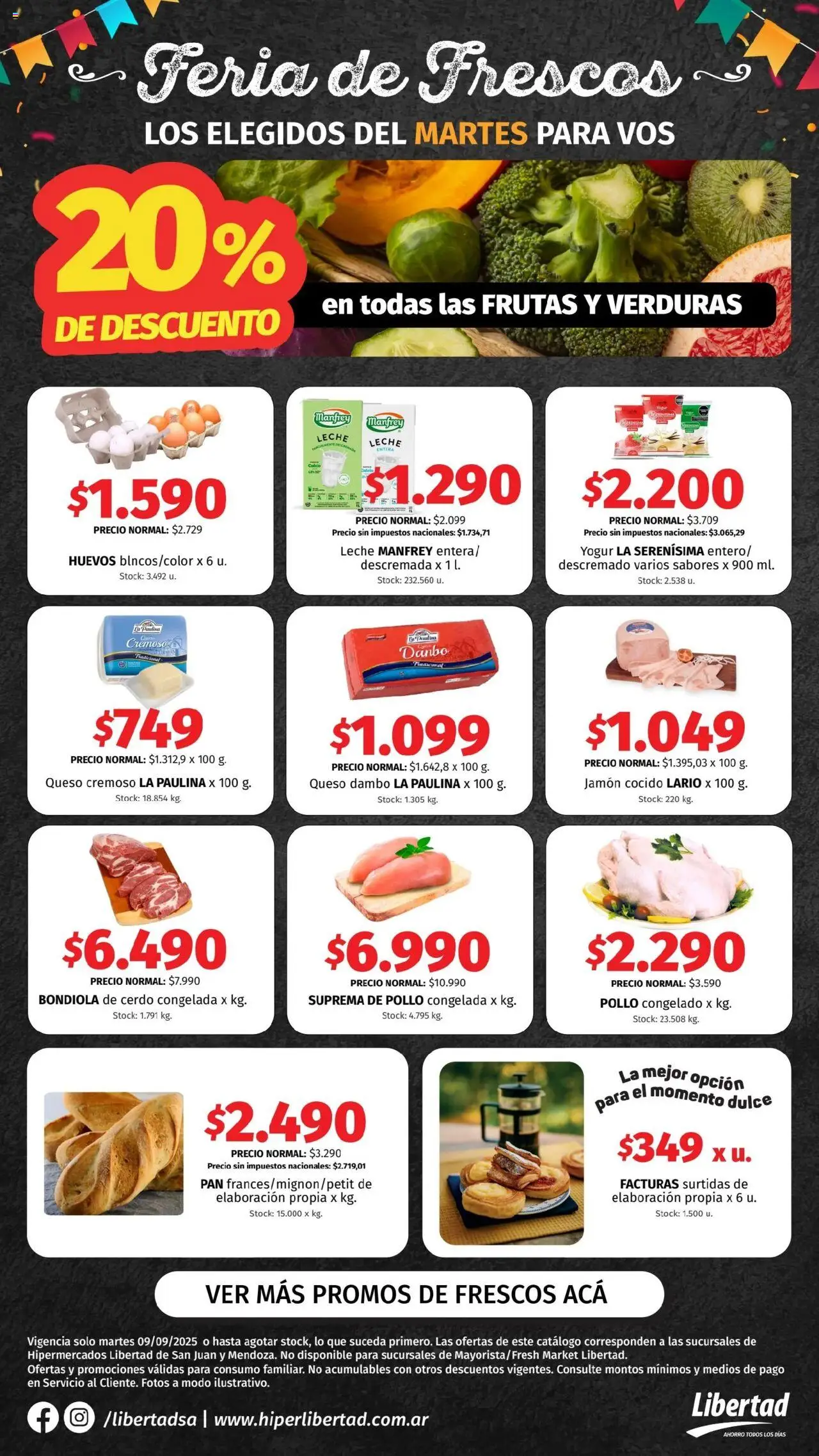 Hipermercado Libertad Feria de Frescos - CUYO del 09/09/2025 Online