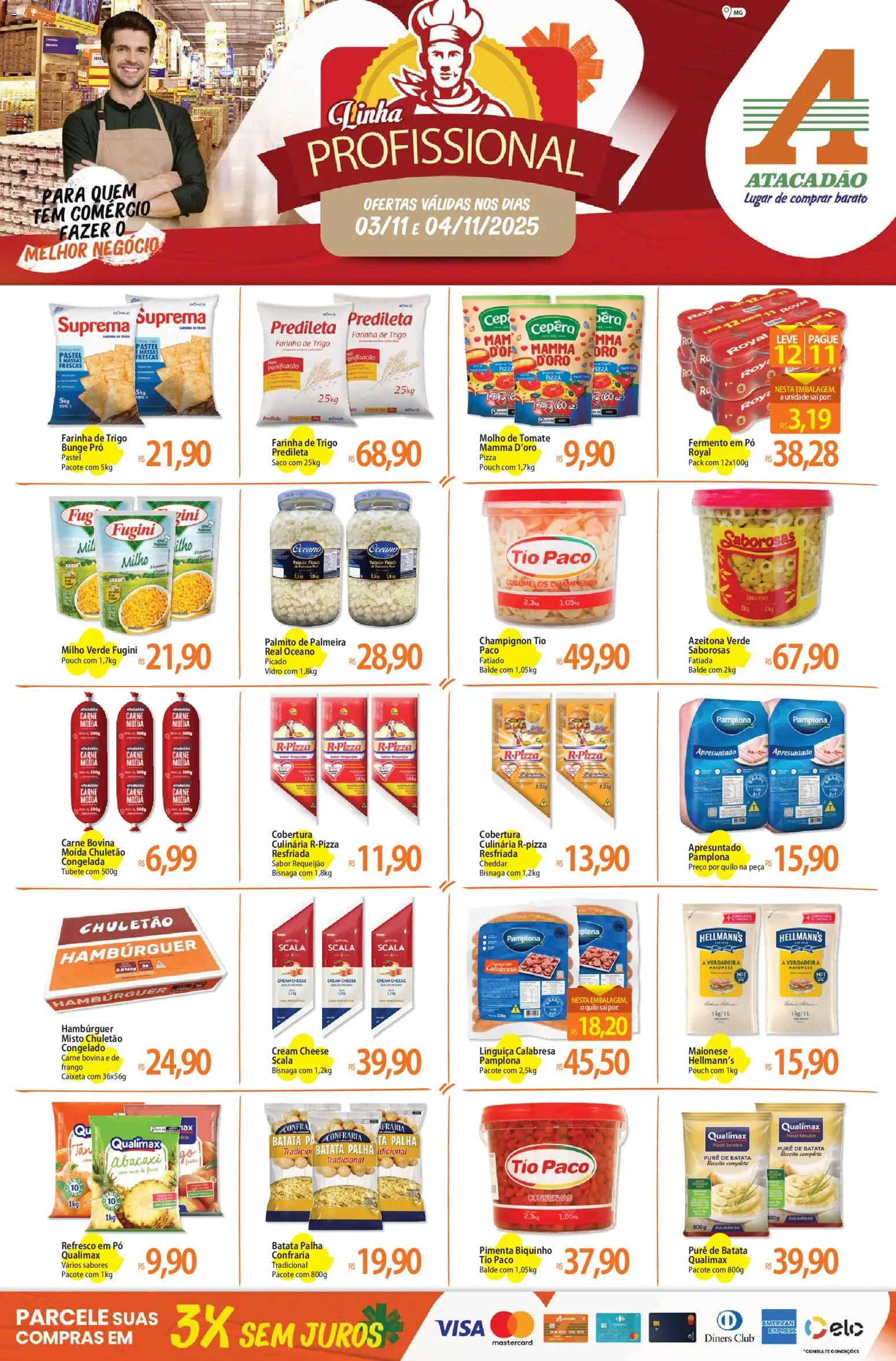 Pré-Visualização do folheto "Ofertas - MG" da loja Atacadão válido a partir de 03/11/2025