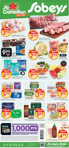 Un aperçu du dépliant Sobeys weekly flyer / circulaire du magasin Sobeys est valide à partir 16 avr. 2026