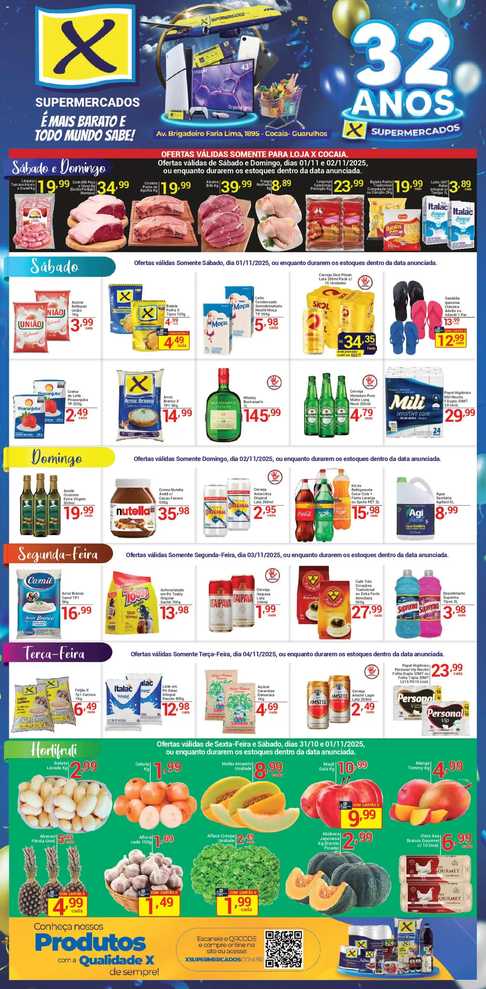 Pré-Visualização do folheto "Ofertas - Cocaia" da loja X Supermercados válido a partir de 01/11/2025