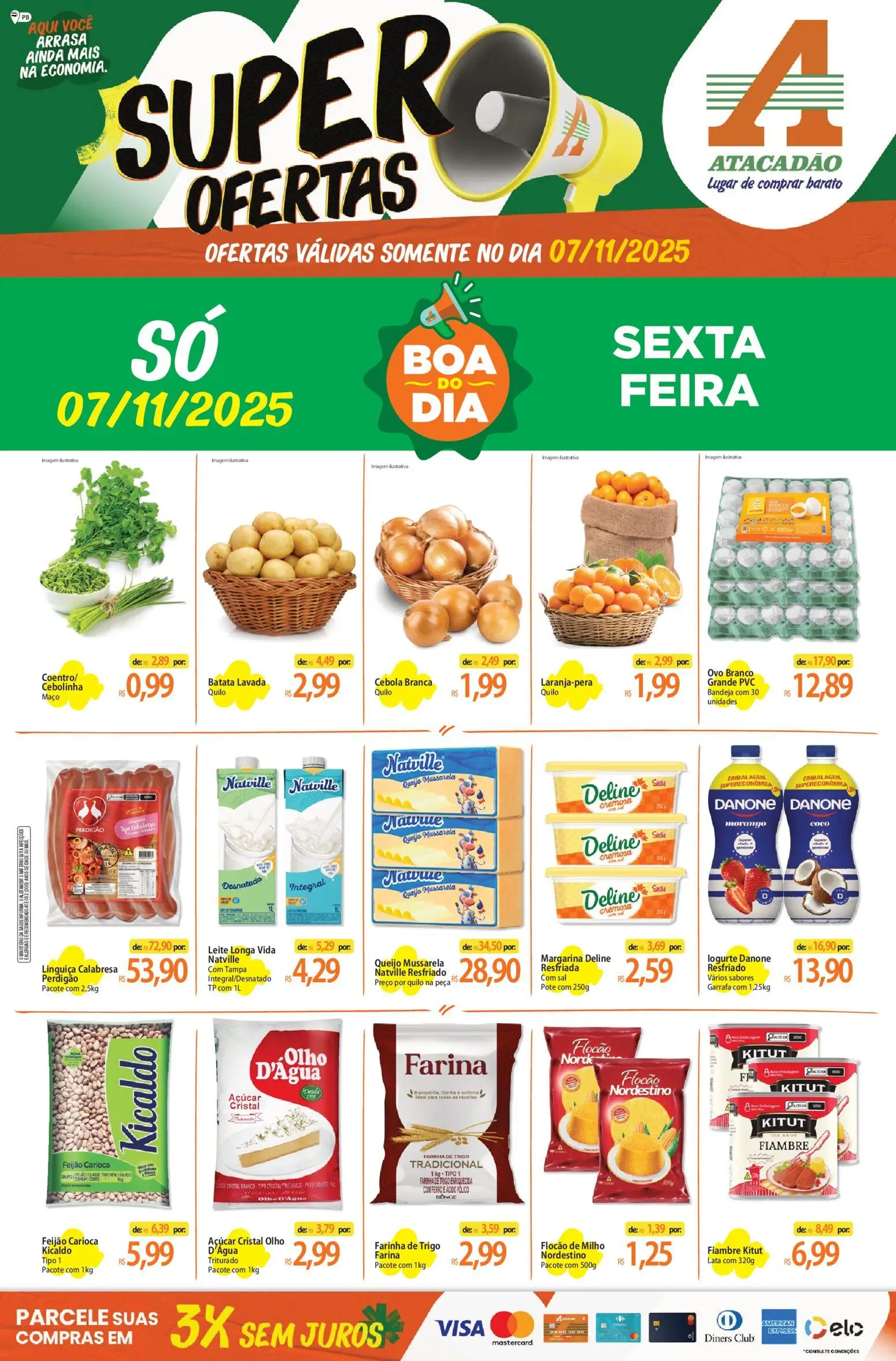 Pré-Visualização do folheto "Ofertas - PB" da loja Atacadão válido a partir de 07/11/2025