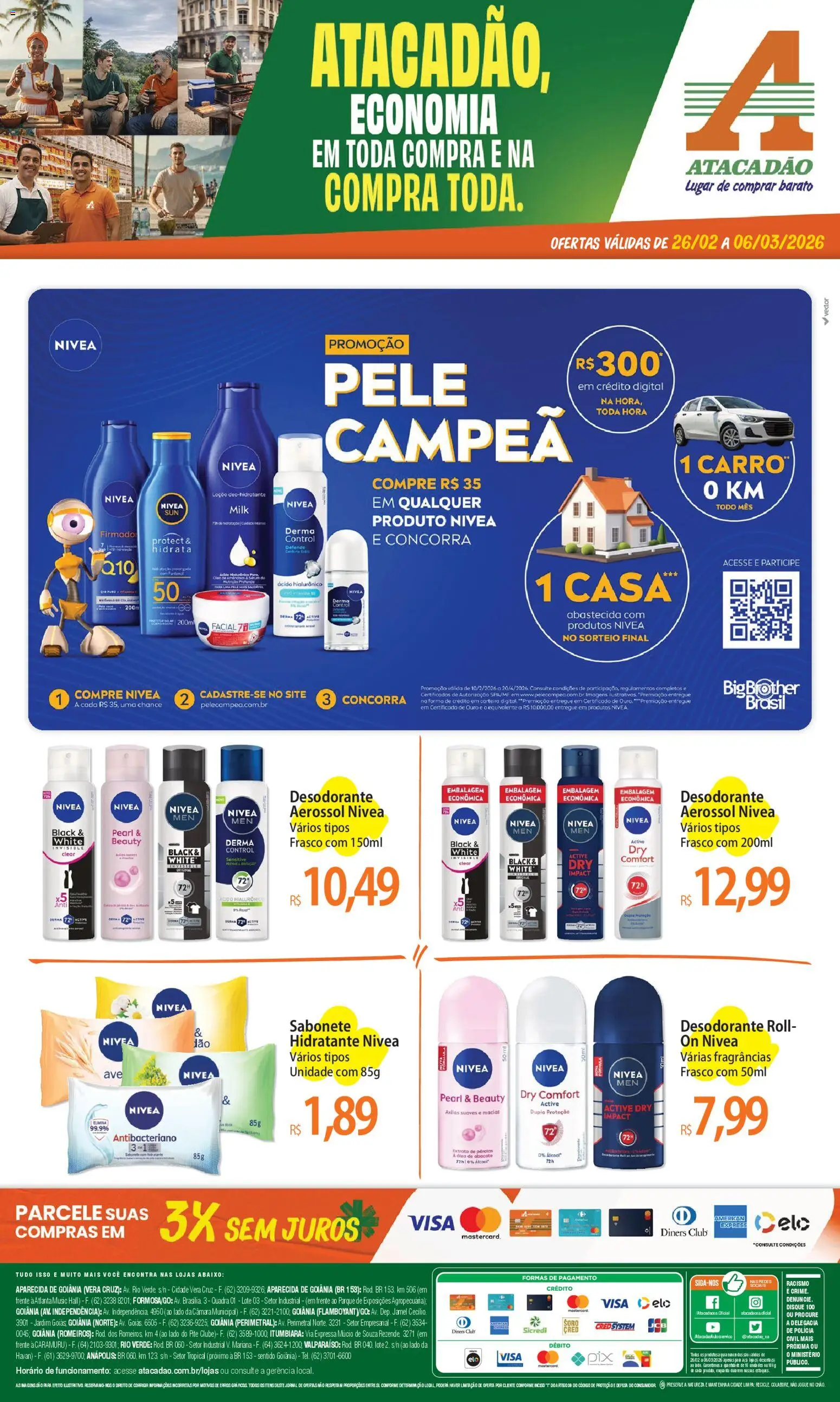 Pré-Visualização do folheto "Ofertas - GO" da loja Atacadão válido a partir de 26/02/2026 - Desodorante, Álcool, Sabonete, Abacate