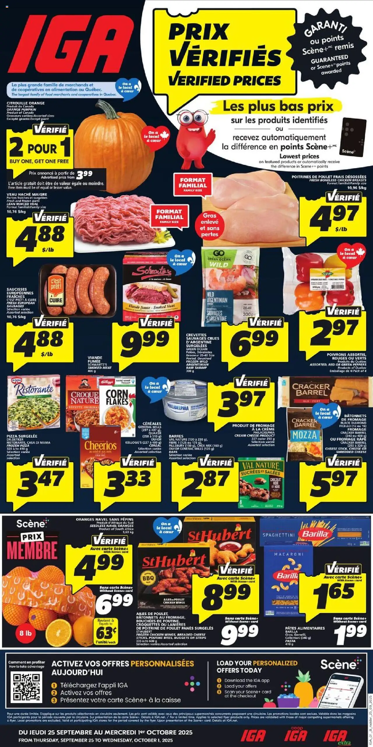 IGA flyer valid from Sep 25, 2025 - page number 1
