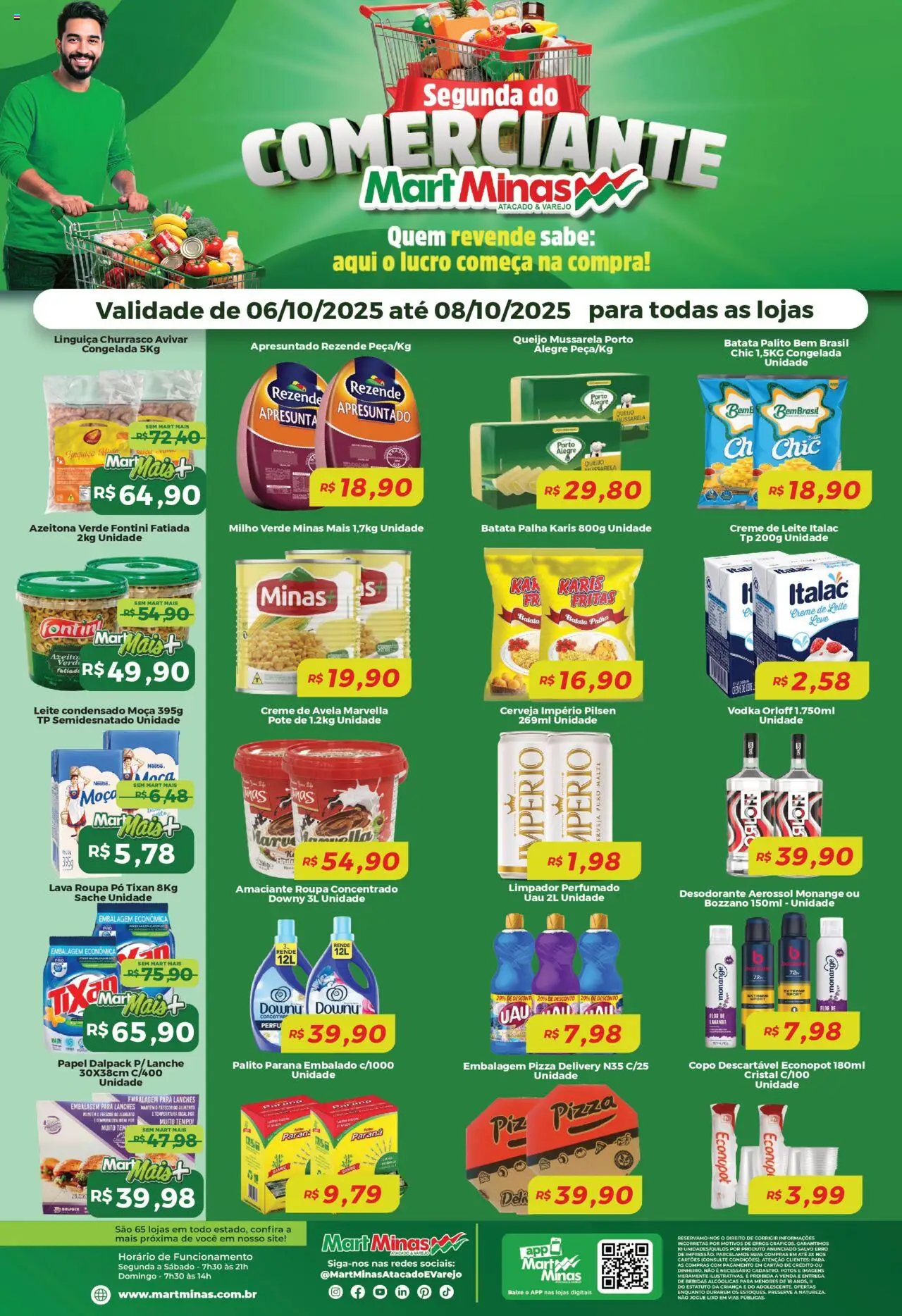 Mart Minas folheto "Ofertas Segunda do Comerciante" válido a partir de 06/10/2025 - número de página 1