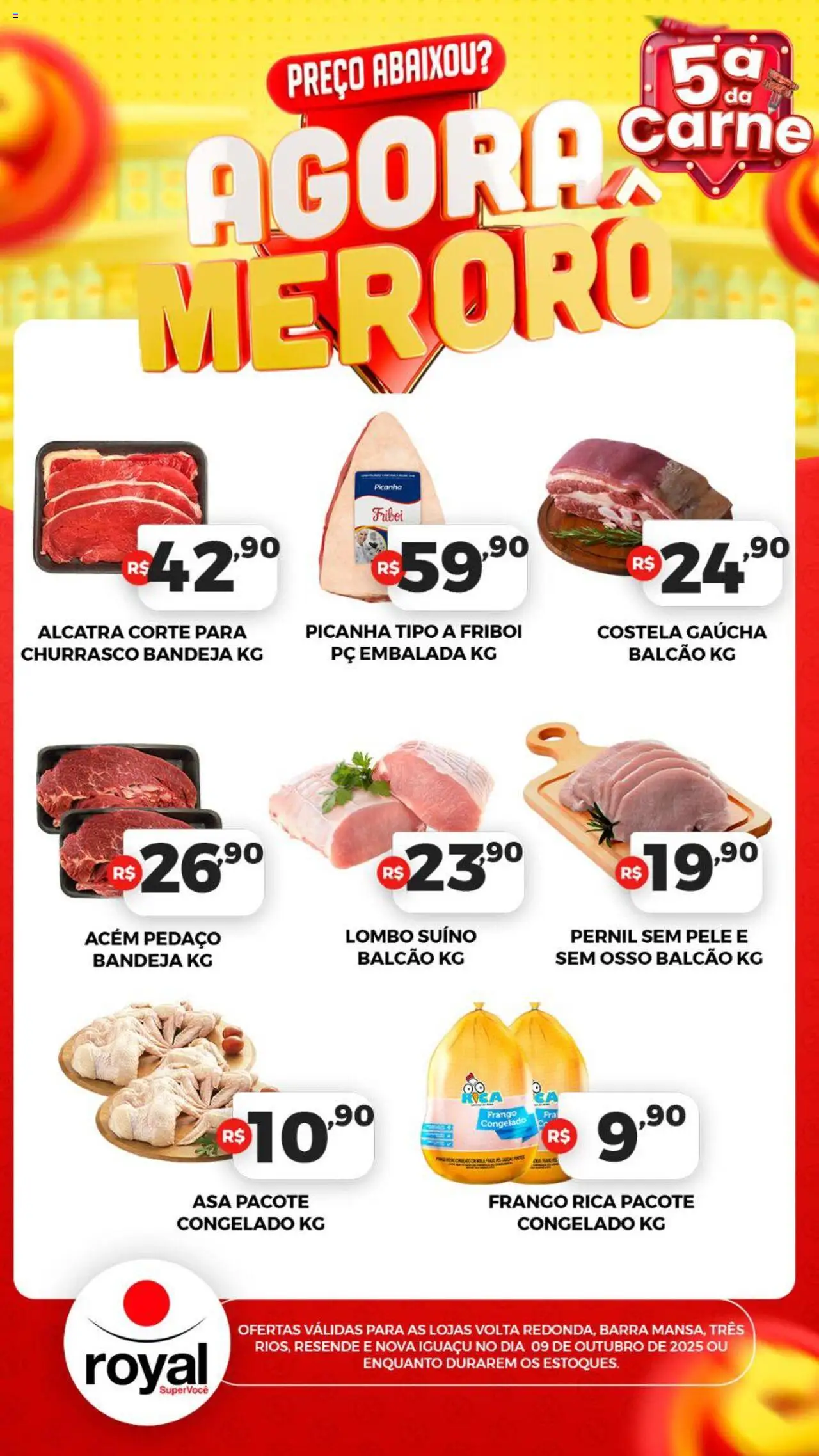 Royal Supermercados folheto "Ofertas Quinta da Carne" válido a partir de 09/10/2025 - número de página 1