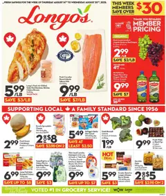 Un aperçu du dépliant Weekly flyer / circulaire du magasin Longo's est valide à partir 14 août 2025