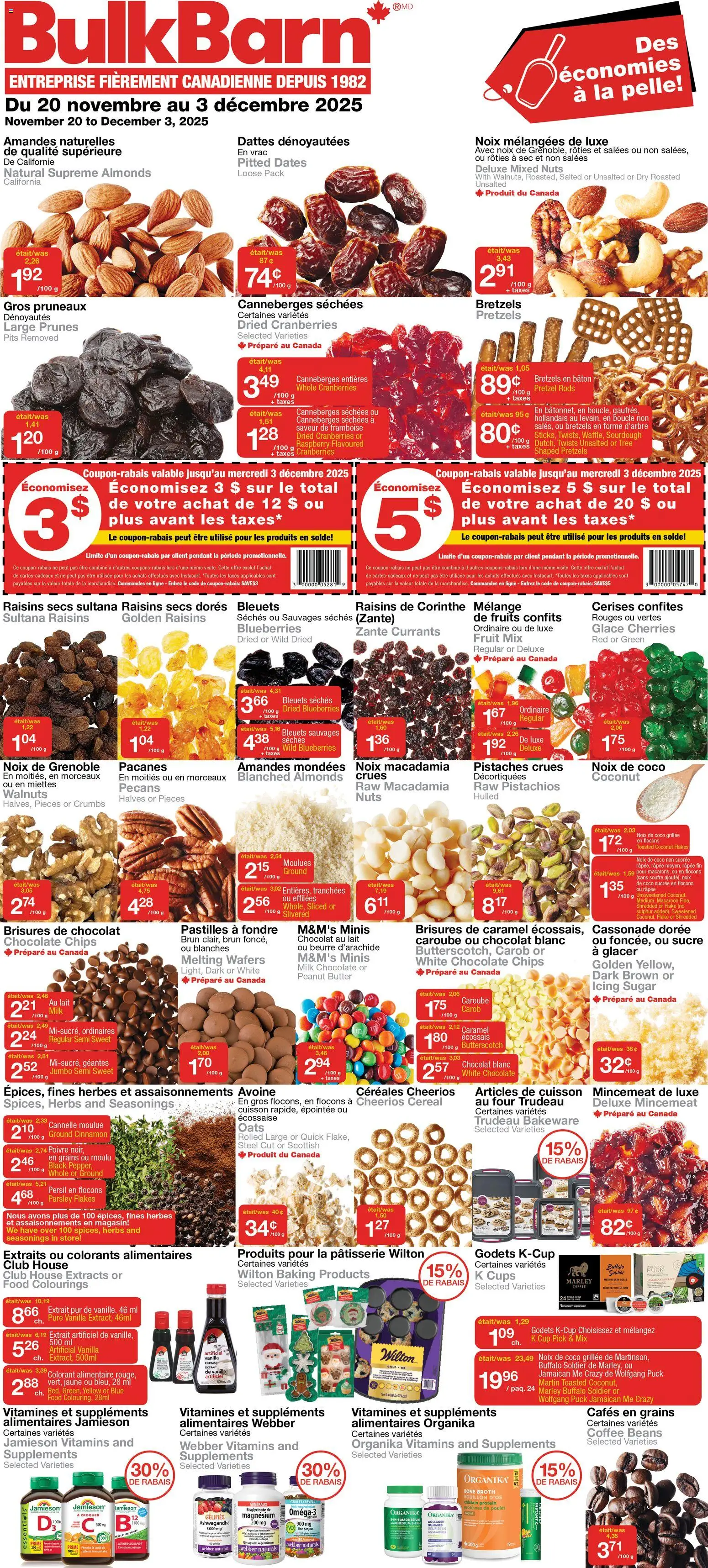 Un aperçu du dépliant Circulaire du magasin Bulk Barn est valide à partir Nov 20, 2025