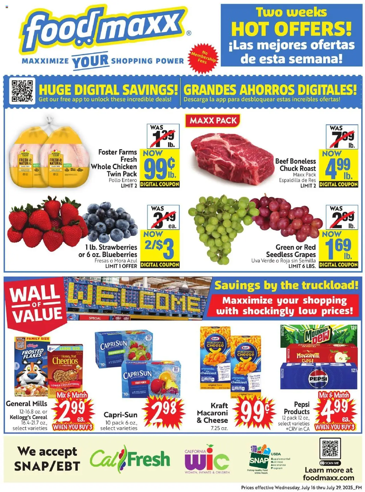 FoodMaxx Flyer - NV from 07/16/2025 - Flyer - Page number 1
