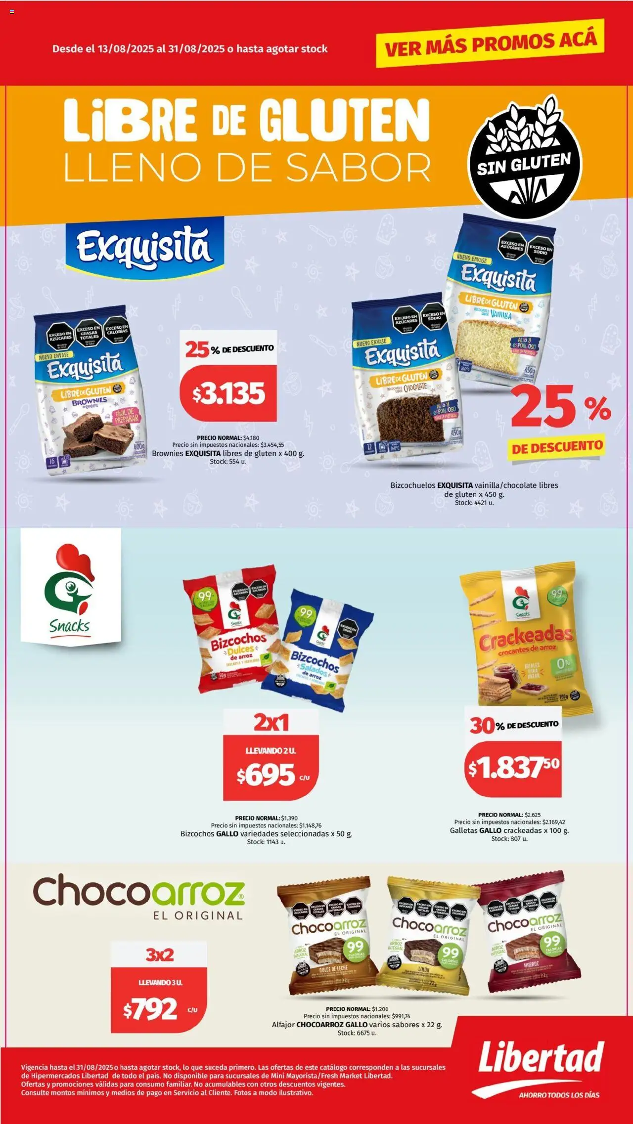 Hipermercado Libertad Libre de gluten del 13/08/2025 Online